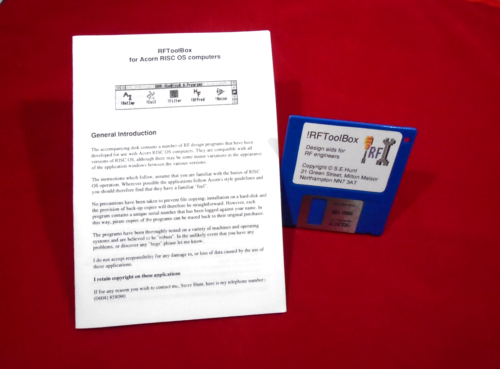 RFToolBox 3.5" disk & manual Acorn RISC OS (Radio Frequency Design utilities) - Picture 1 of 3