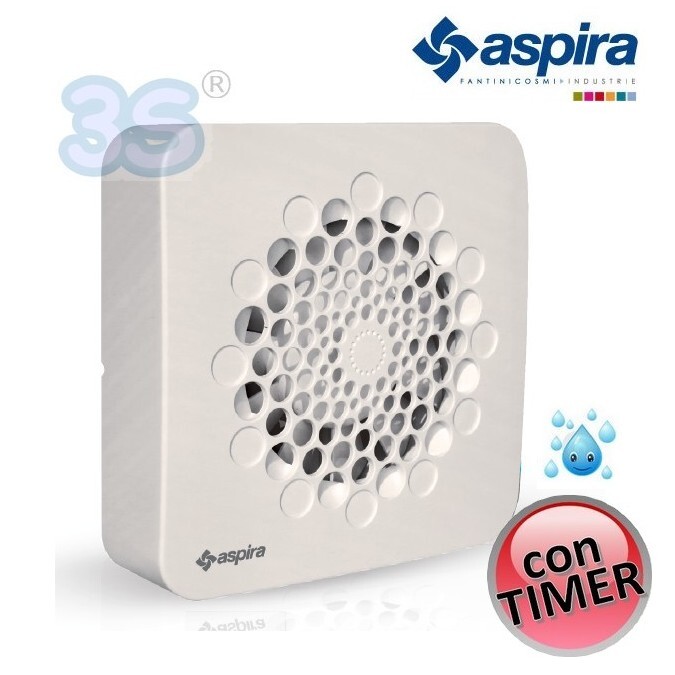 Aspiratore elicoidale ASPIRANTE Fantini Cosmi con umidostato e timer - per foro