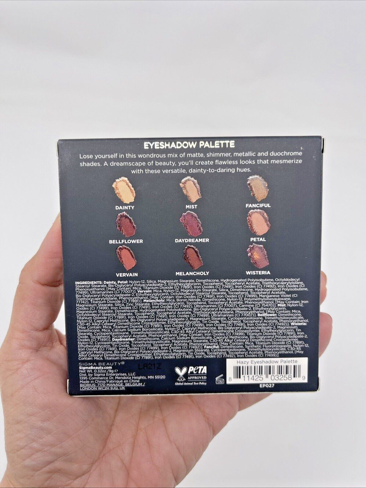 New in Box - Sigma Hazy Eyeshadow Palette