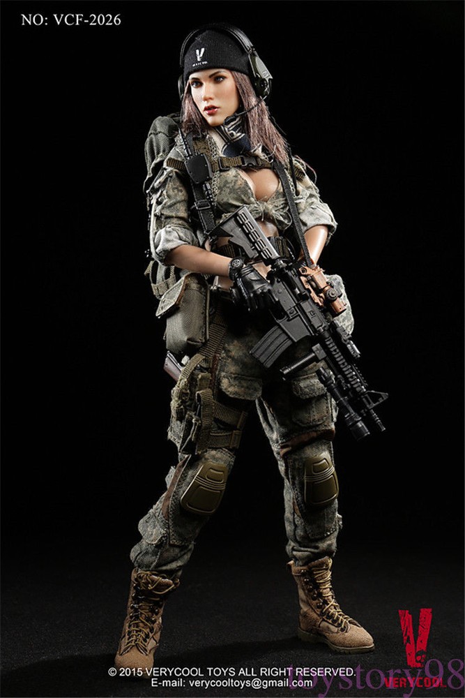 きゃらあい　作品　「camo」　オブジェ 1:6 scale VERYCOOL VCF2026 ACU Camo Woman Shooter Female Figure