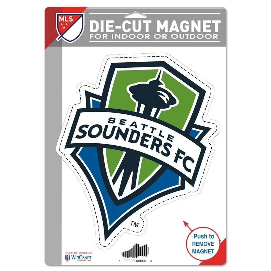 Seattle Sounders FC Magnet 7.5"  MLS Soccer Sounders Logo Die-Cut Magnet - NEW - Image 3 of 3