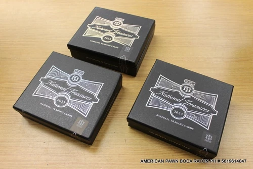 2023 PANINI NATIONAL TREASURES BASEBALL HOBBY 3 BOXES (EMPTY NO CARDS)