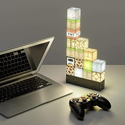 Minecraft Block Building Light Stackable Gaming Night Desk Lamp ...