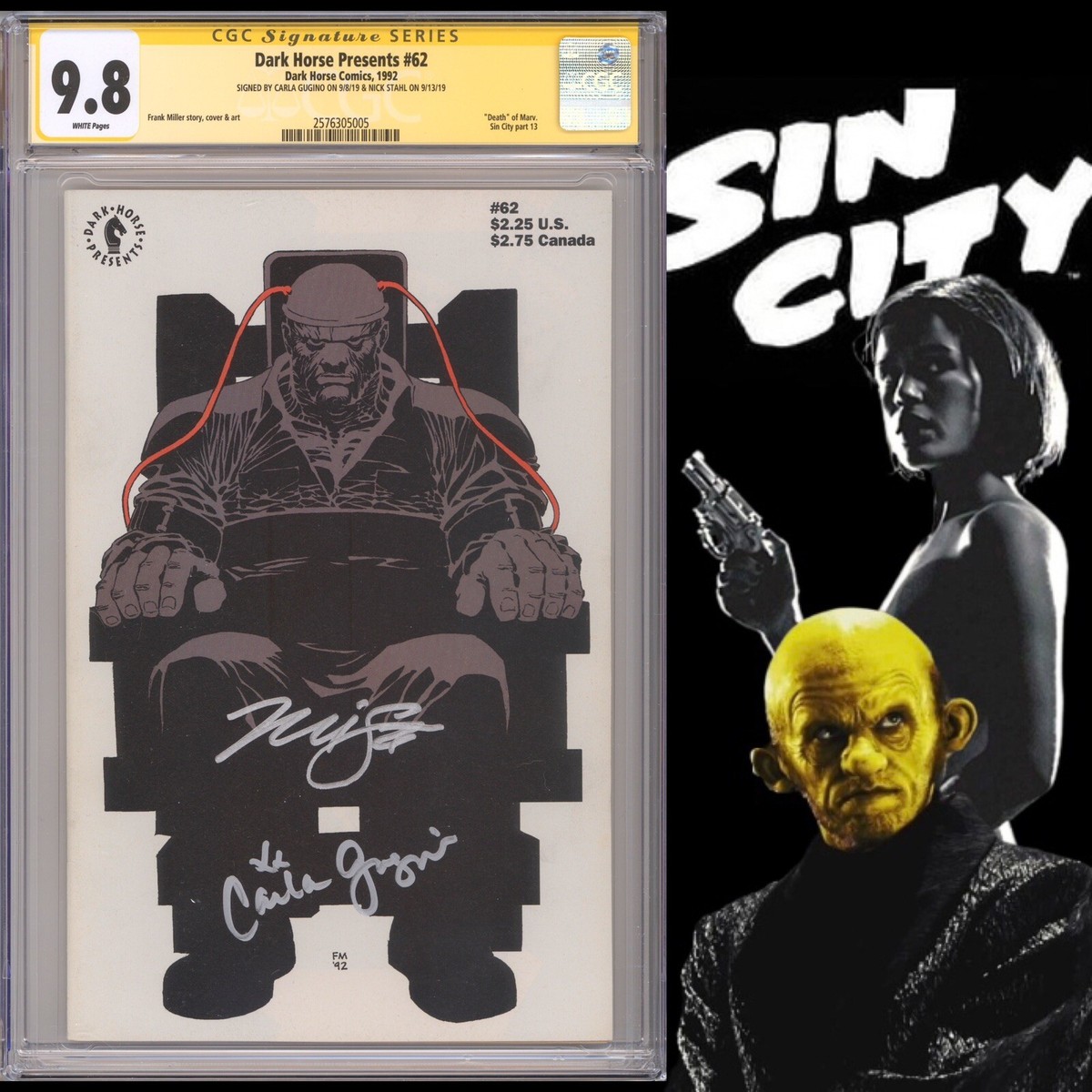 CGC 9.8 SS Dark Horse Presents #62 signed by Carla Gugino & Nick