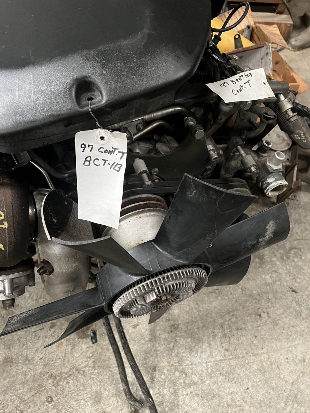 COMPLETE ENGINE MOTOR TESTED 6.8L BENTLEY CONTINENTAL T 1997 $1500 CORE CHARGE
