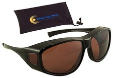 Blue Blocker Blocking Fit Over Sunglasses Wear Over Cover Glasses Driving Golf