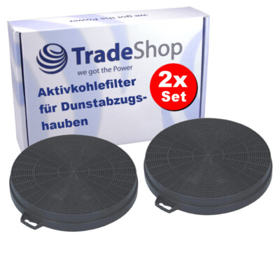 2x Aktivkohlefilter für KRONA Steel Angelica, Sandy Dunstabzugshaube