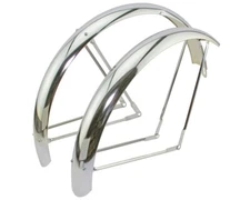 26" BEACH CRUISER BIKE BICYCLE CRUISER FENDERS CLASSIC 80MM WIDE CHROME BALLOON