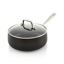 All-Clad HA1 Hard-Anodized Nonstick 2.5-Qt. Saucepan with Lid (RIM DENT)
