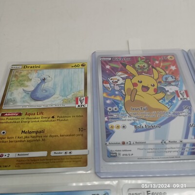 Pokemon KFC Indonesia Promo Stamp Complete Set Charizard Pikachu