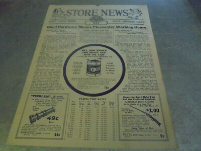 Vintage May 1927 Our Own Hardware Store News Mail Flyer