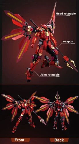 Building Blocks MOC Halberd Athena Transforming Mecha Robot Bricks Kids DIY Toys - Image 4 of 4