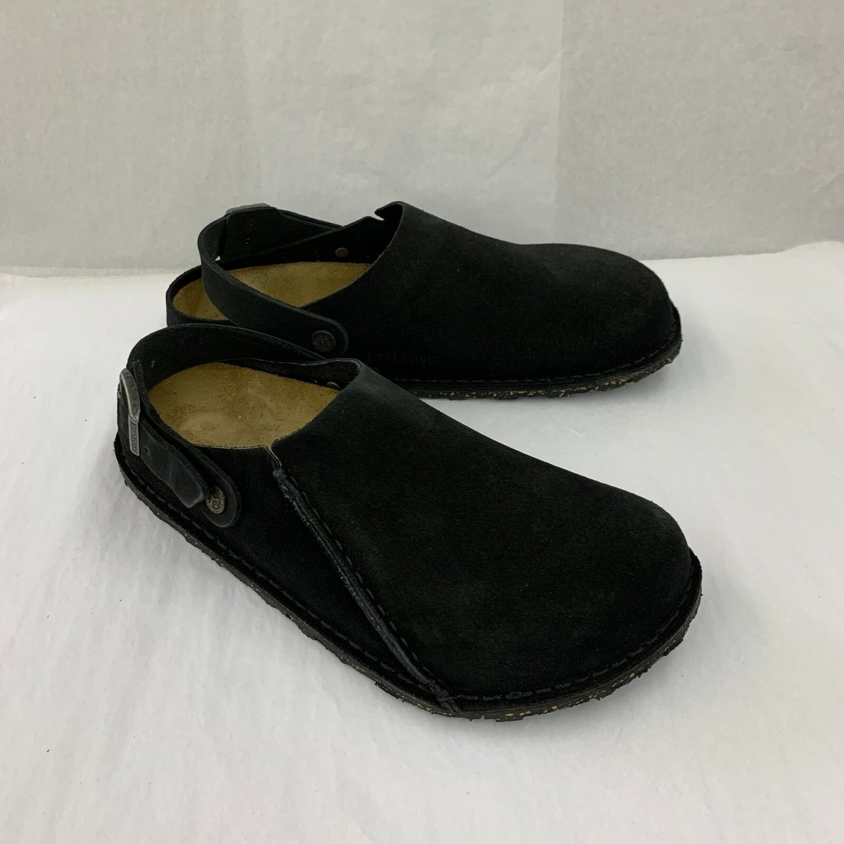Birkenstock New w/o Box Lutry Premium Black Suede Leather Regular 