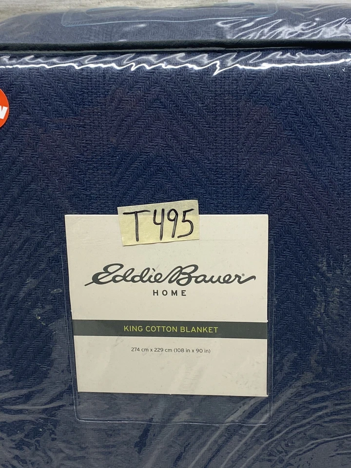 Одеяло Eddie Bauer King темно-синее легкое хлопковое постельное белье - Изображение 2 из 4