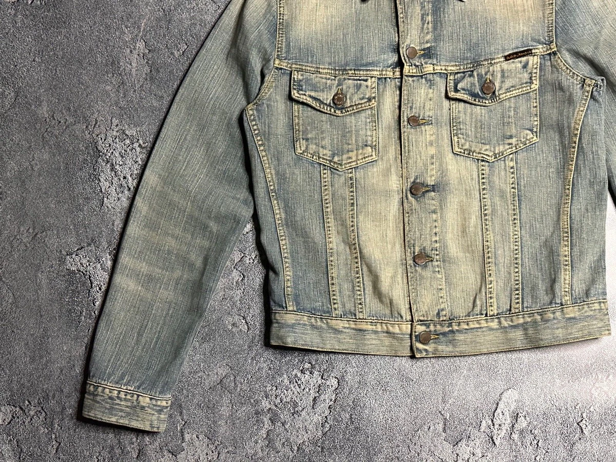 Nudie conny heavy worn denim jacket M eBay