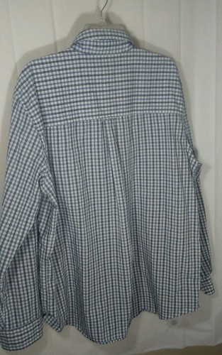 Chaps Mens XL Cotton Blend Blue/Black/White Front Button L/S Shirt CA00213 - Imagen 5 de 6