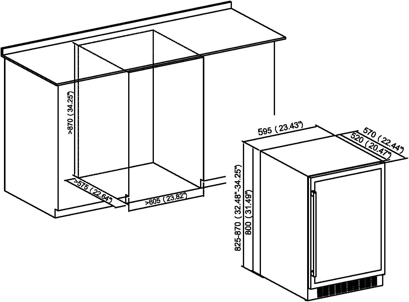Cookology CWC605SS Freestanding Undercounter Fridge 60cm Wine