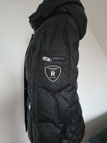 ROCKANDBLUE Daunenjacke, Gr. 36, schwarz, Kapuze, Fellkragen, Top! - Bild 8 von 11