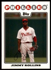 2008 Topps Base Gold Foil #30 Jimmy Rollins Philadelphia Phillies