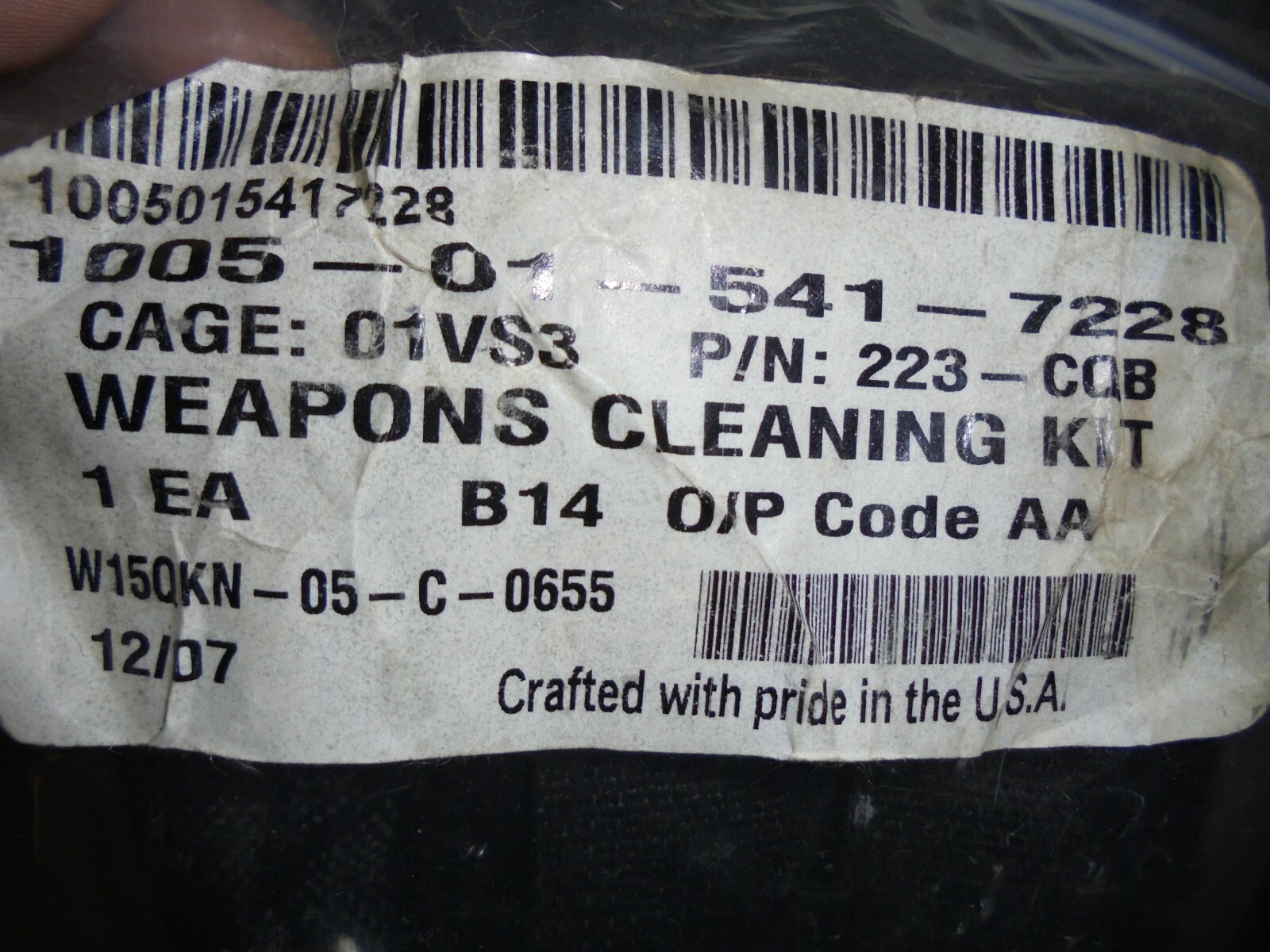 WEAPONS CLEANING KIT NSN 1005015417228 eBay