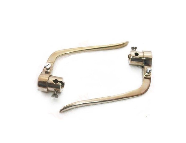 Bremse- & Kupplungshebel Satz 7/8'' Messing FüR Vintage Inverted BSA Triumph Gec-image