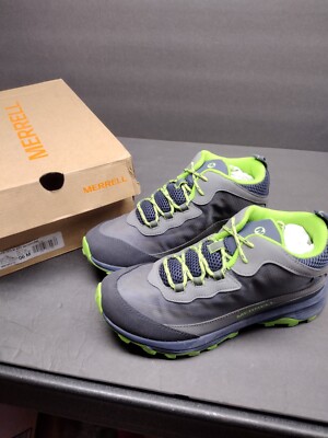 Merrell Moab Speed Mid Boys SZ 6 Gray Green Waterproof Hiking Boot MK265212 NEW