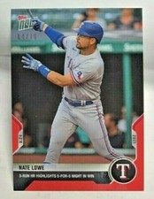 Nate Lowe 2021 Topps Now MLB 8/24 3-HR Highlight 5-For-5 Night #699 RED #'d 4/10