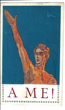 Italian Art Military Postcard Fascista 1924  A ME! Early Pledge? RARE