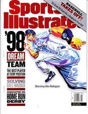 July 6, 1998 Alex Rodriguez Seattle Mariners Sports Illustrated NO LABEL 