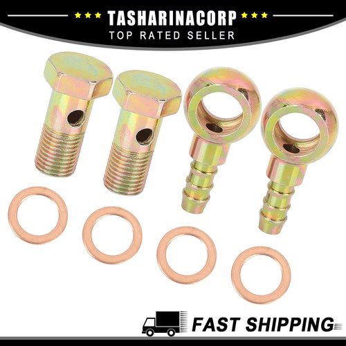 Piece of 4 12mm Banjo Hose Barb Bolt Fittings Banjo Bolt Washers M12 x