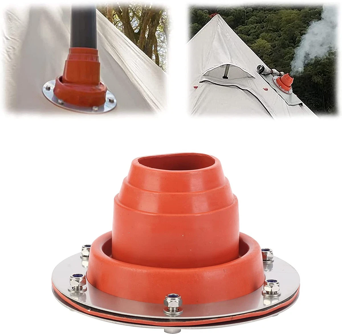 Hot Tent Stove Jack Chimney Fireproof Protection Ring Camping Tent  Accessory AUS | eBay