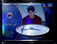 2001 Topps Finest Baseball Autograph #FA-JM Justin Morneau