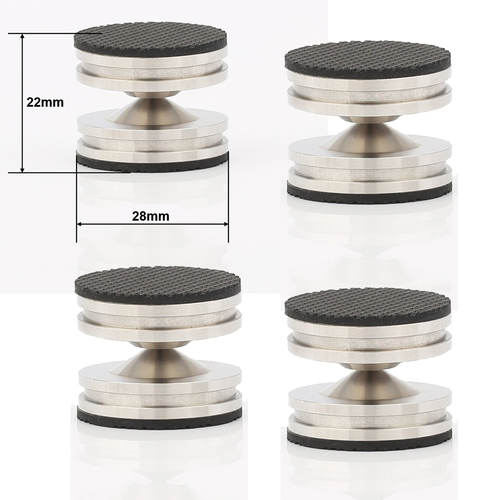 4 piezas Altavoz de audio Soporte Pies Acero Inoxidable Aislamiento de alta fidelidad Almohadilla base de picos - Imagen 11 de 12