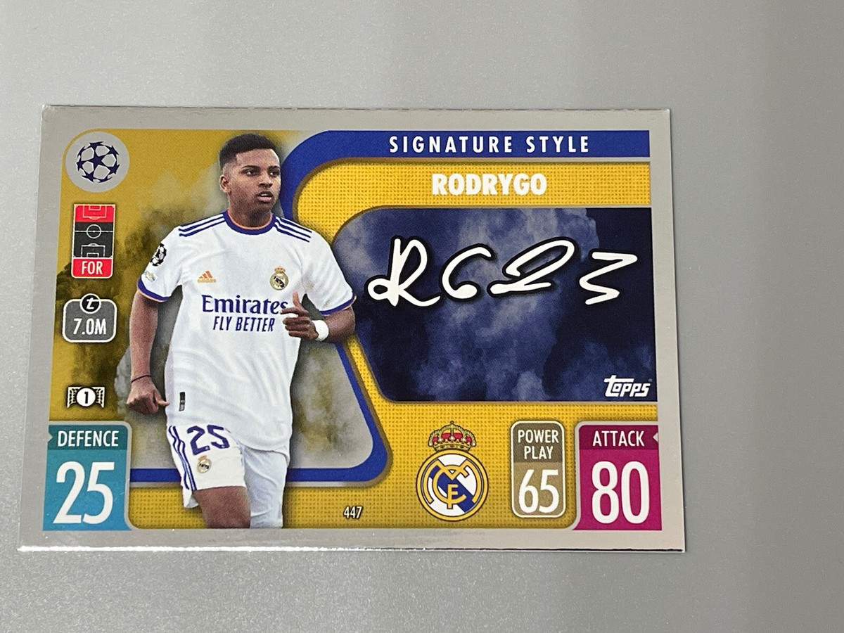 Rodrygo 2021-22 Topps Match Attax UCL Europa Signature Style