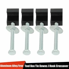 For Pickup Truck Tool Box Tie Down Set Aluminum 4PCS Mounting Kit Parts Clamps