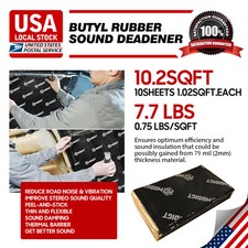 79Mil 2mm 10.2sqft Car Sound Deadening mat Butyl Automotive Sound Deadener