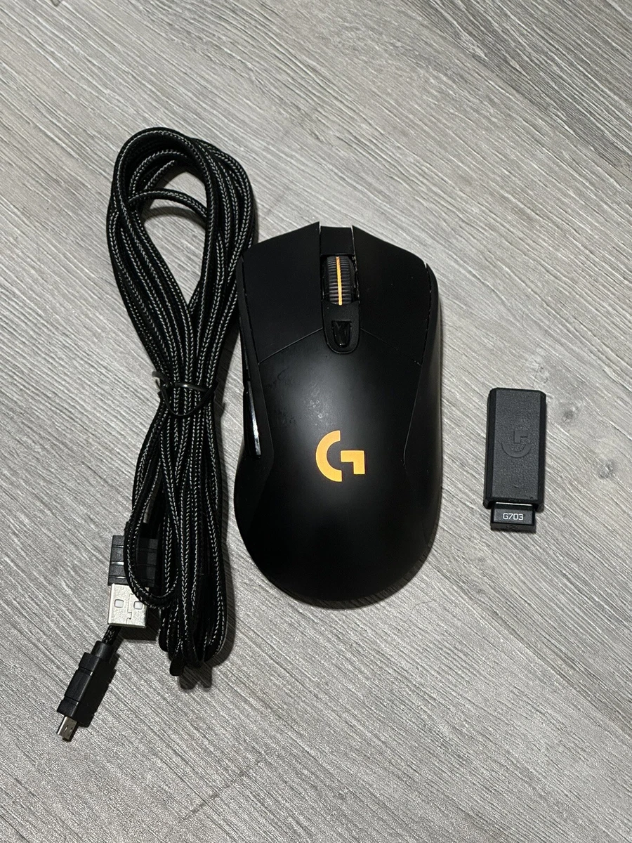 Logitech G703 LightSpeed Wireless Gaming Mouse with cable, No USB dongle #1  97855147936