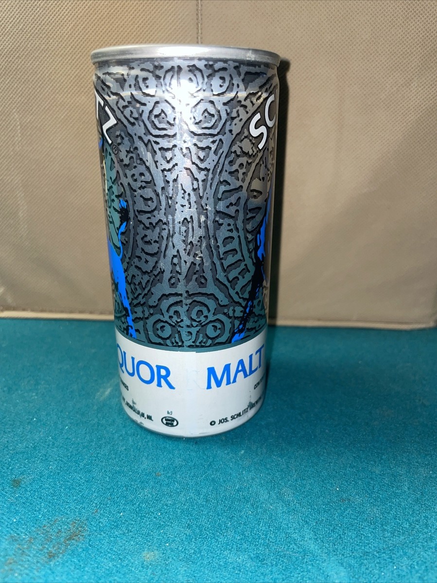 1971 SCHLITZ MALT LIQUOR - Gray Enamel - 12 oz PULL TAB BEER CAN