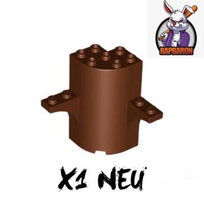 Lego    1x 3x3x5 Cylinder Quarter   Baumstumpf   Reddish Brown   60373   Neu