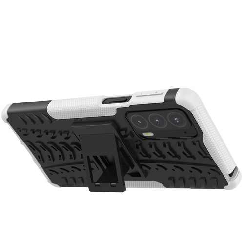 For Moto Edge 20, 2-Layer Shockproof Rugged Hybrid Hard Kick Stand Case + glass - Zdjęcie 51 z 52