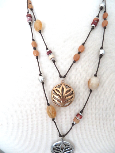COLLAR COLGANTE DOBLE J.JILL 20-26" - Imagen 2 de 3