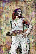 Janet Jackson Tribute 8x12in Poster Janet Jackson Pop Art  Free Shipping US