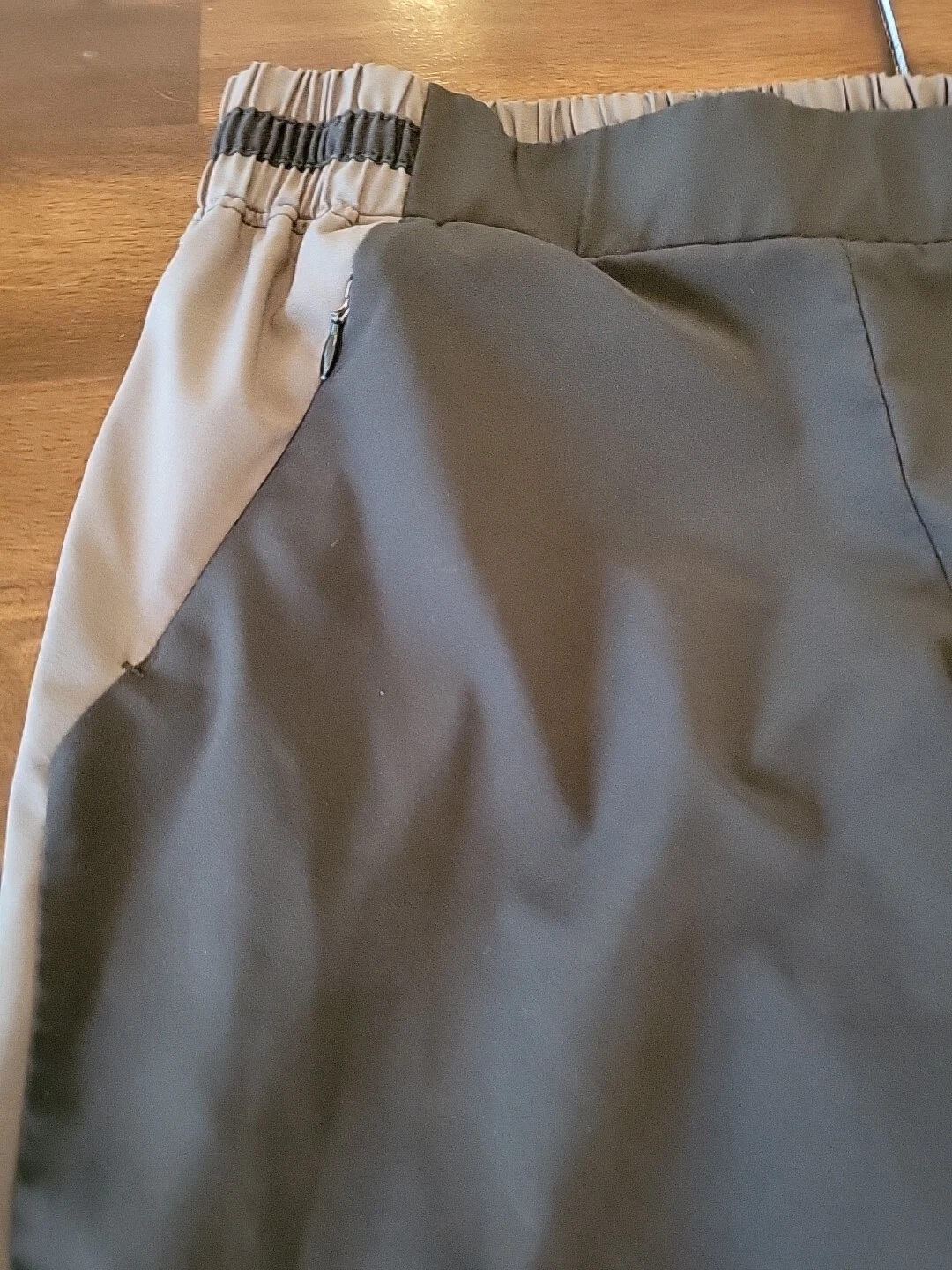 fabletics joggers gray stripe pants