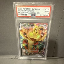 Pokemon 2020 Meowth VMAX SWSH005 Sword & Shield Promo Holo Full Art PSA 9 on eBay