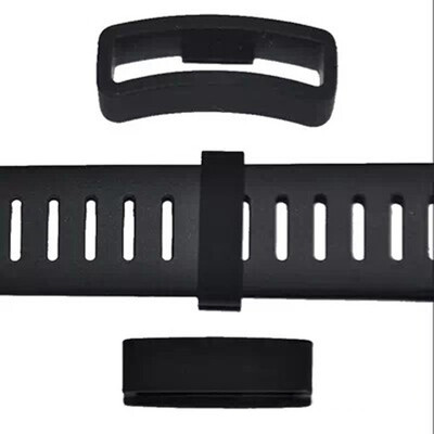 schwarz 24mm weiches Silikon Gummi Armbanduhr Band Armband klein Schlaufen