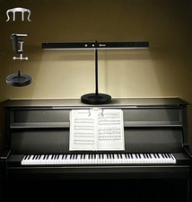 17" Dimmable LED Piano Light, 2-in-1 Clamp Base Piano Lamp with Music Book Clip