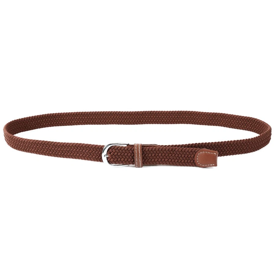 Унисекс женщин узкие холст ткани эластичный плетеный ремень эластичной сплетенные джинсы ремень - Изображение 2 из 4