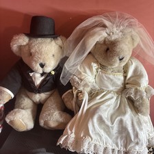 Vintage 1994 Vermont Teddy Bear Bride And Groom read Description