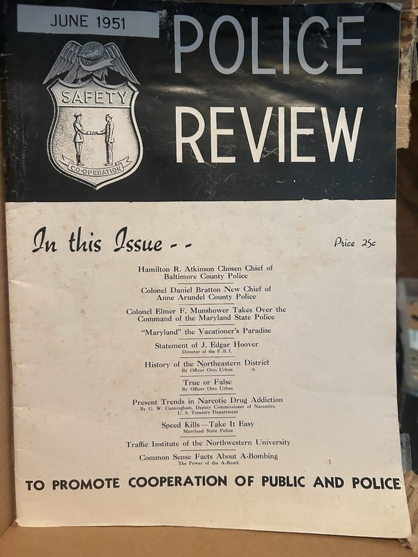 Police Review Magazine June 1951 Issue Law Enforcement J. Edgar Hoover