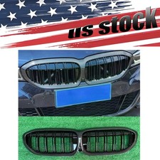 Carbon Fiber Front Dual Slat Kidney Grill Grille For 2019-22 Bmw G20 330i M340i Carbon Fiber Front Dual Slat Kidney Grill Grille For 2019-22 Bmw G20 330i M340i